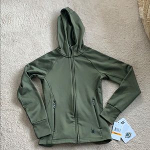 Green Hoodie Zip-up by Spyder (NWT)